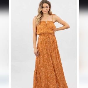 Rip Curl Safari Maxi Dress NWT Size Medium Color Honey